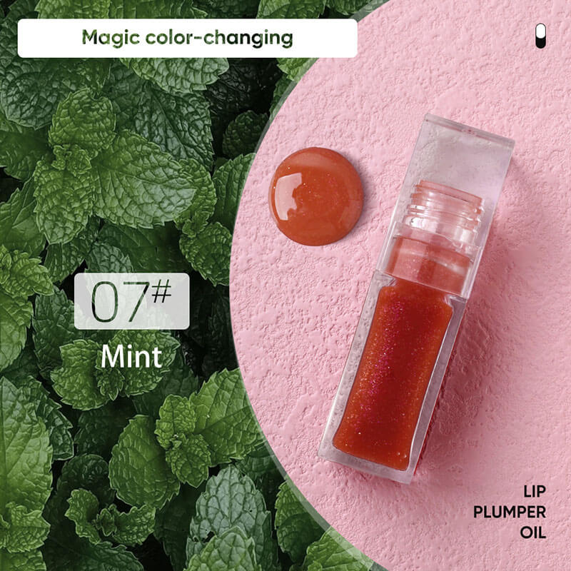 13-color Transparent Water-drop Square Tube Temperature-changing Lip Oil