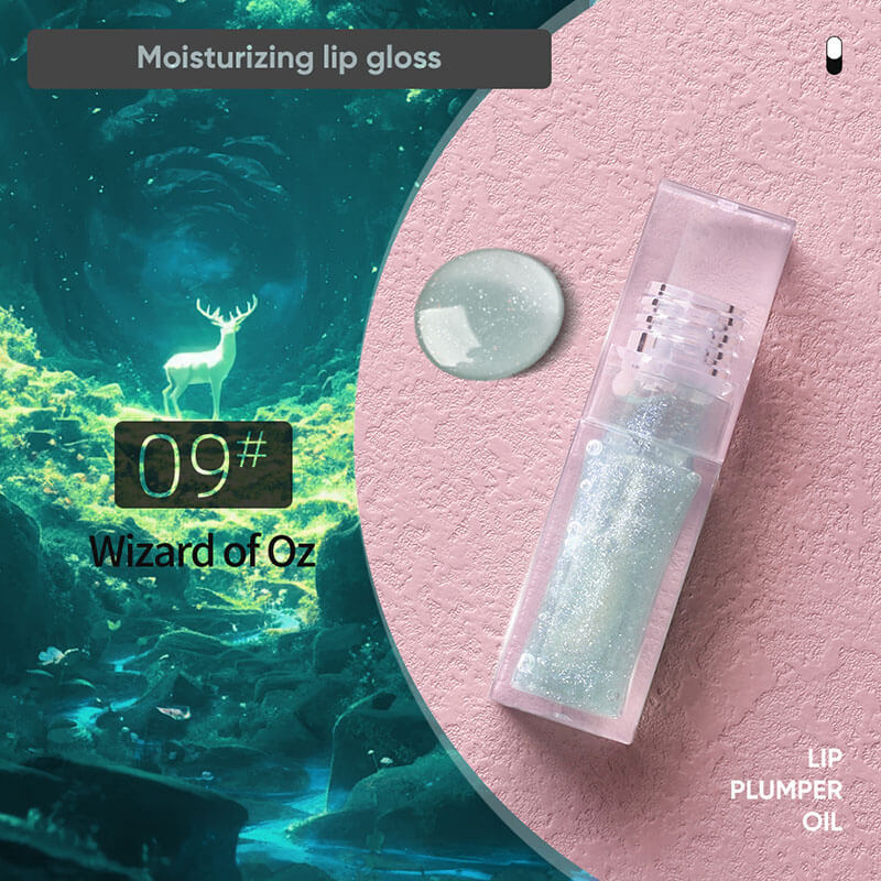13-color Transparent Water-drop Square Tube Temperature-changing Lip Oil