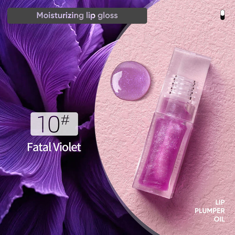 13-color Transparent Water-drop Square Tube Temperature-changing Lip Oil