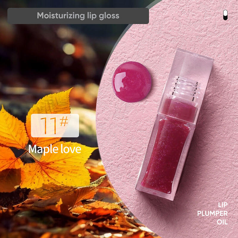 13-color Transparent Water-drop Square Tube Temperature-changing Lip Oil