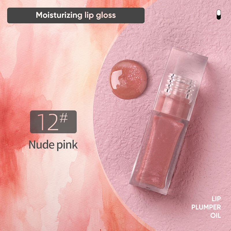 13-color Transparent Water-drop Square Tube Temperature-changing Lip Oil