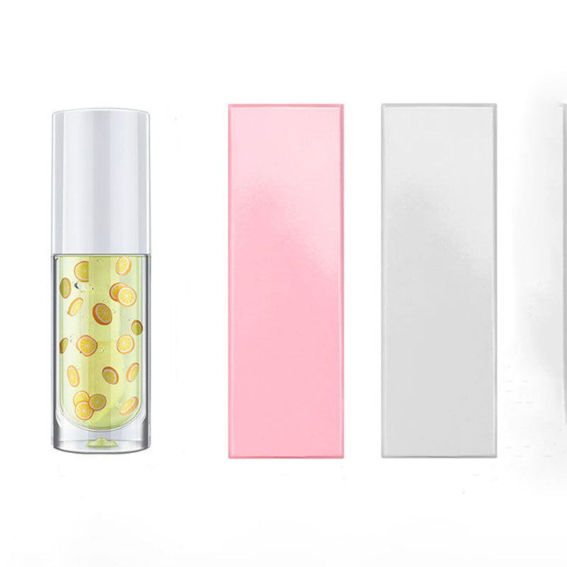 16-color Big brush Chubby tube fruit Vegan Clear Lip Oil